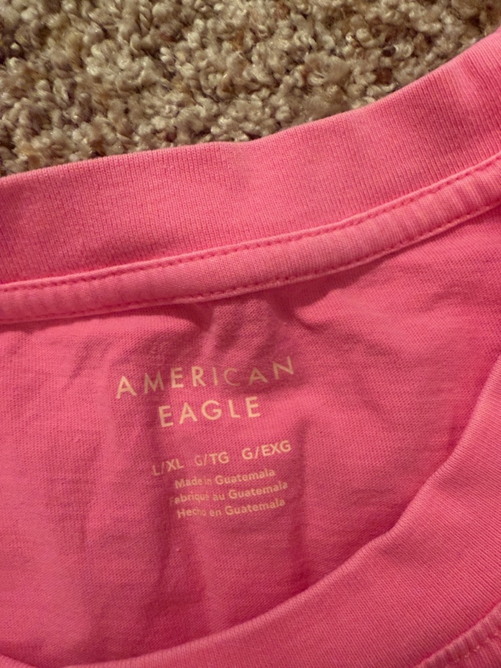 Never Worn American Eagle Hot Pink Cupid Skeleton Shirt - L/XL - Picture 2 of 3